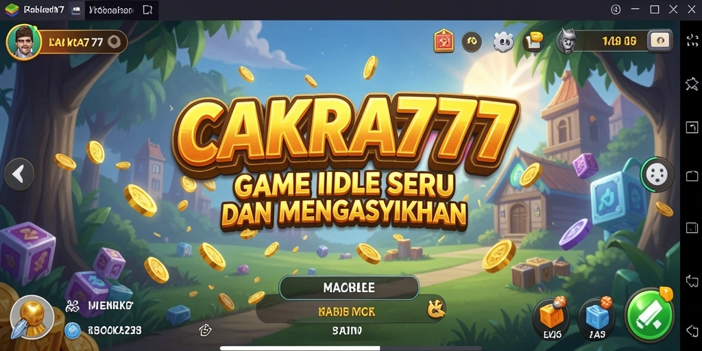 Screenshot gameplay <strong>CAKRA777</strong> yang menunjukkan eksplorasi dunia Idle.