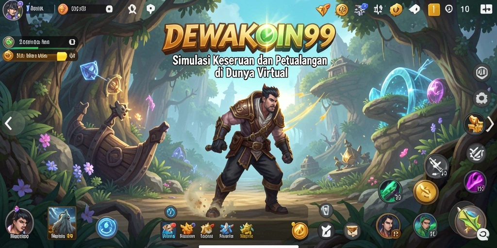 Tampilan gameplay menarik dari DEWAKOIN99 yang penuh dengan aktivitas simulasi.
