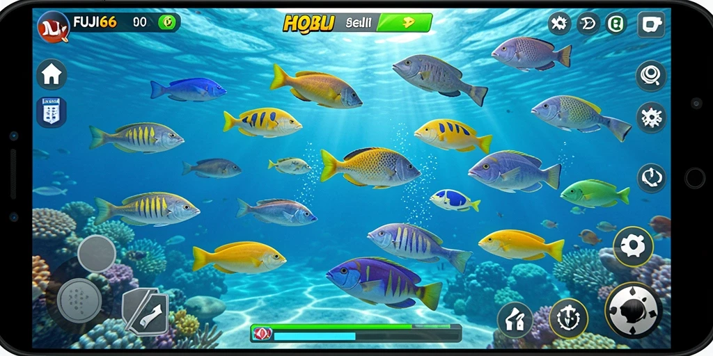 Tampilan menarik dari gameplay menembak ikan seru di FUJI66.