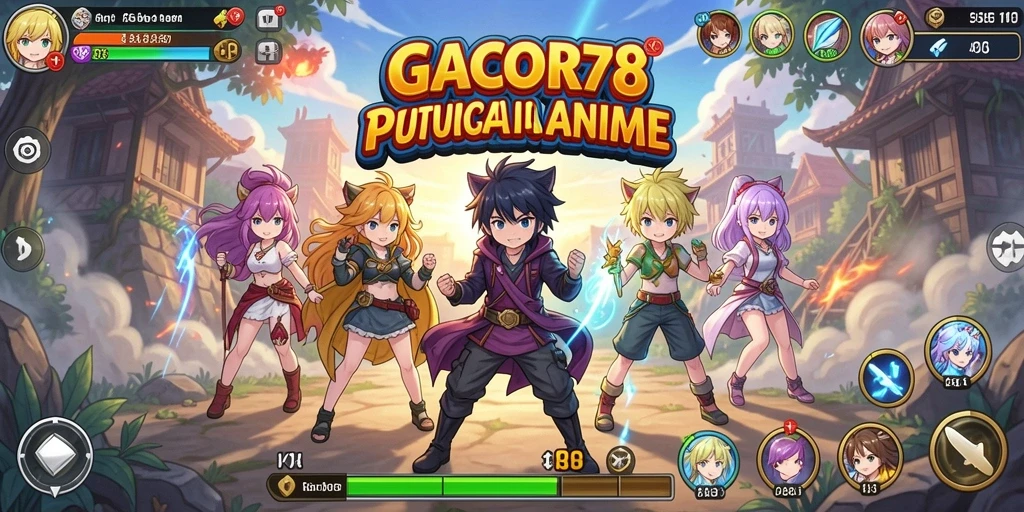 Tampilan gameplay menarik di GACOR78 yang penuh warna dan aksi seru.