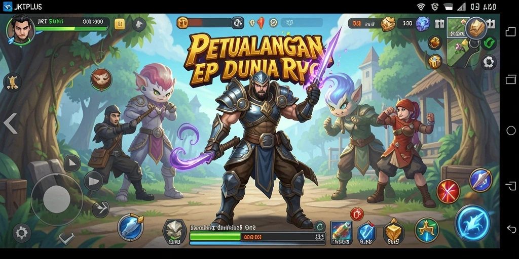 Tampilan gameplay menarik dalam dunia RPG yang penuh petualangan.