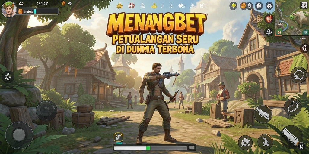 Screenshot utama MENANGBET menampilkan petualangan seru dalam dunia terbuka.