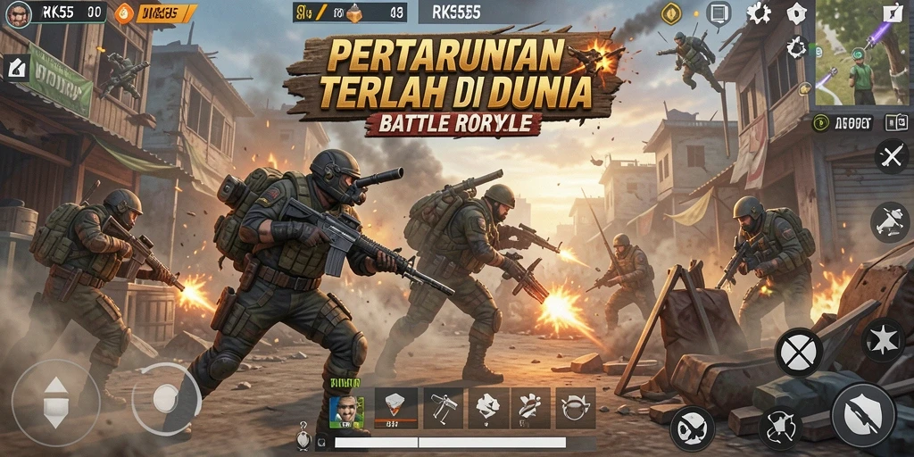 Gameplay menegangkan di RK55 saat pemain bertarung untuk bertahan hidup.