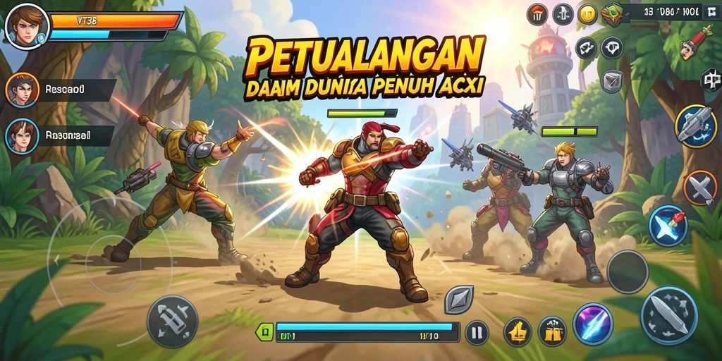 Screenshot menunjukkan aksi mendebarkan dalam gameplay ARPG.